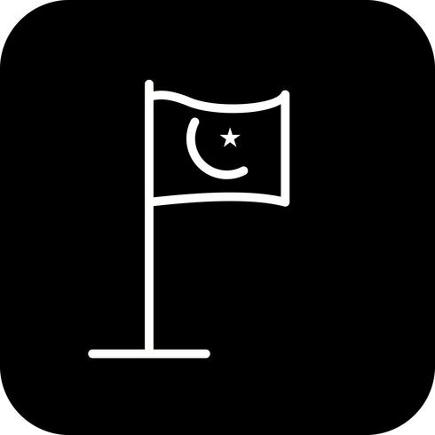 Icona della bandiera islamica di vettore