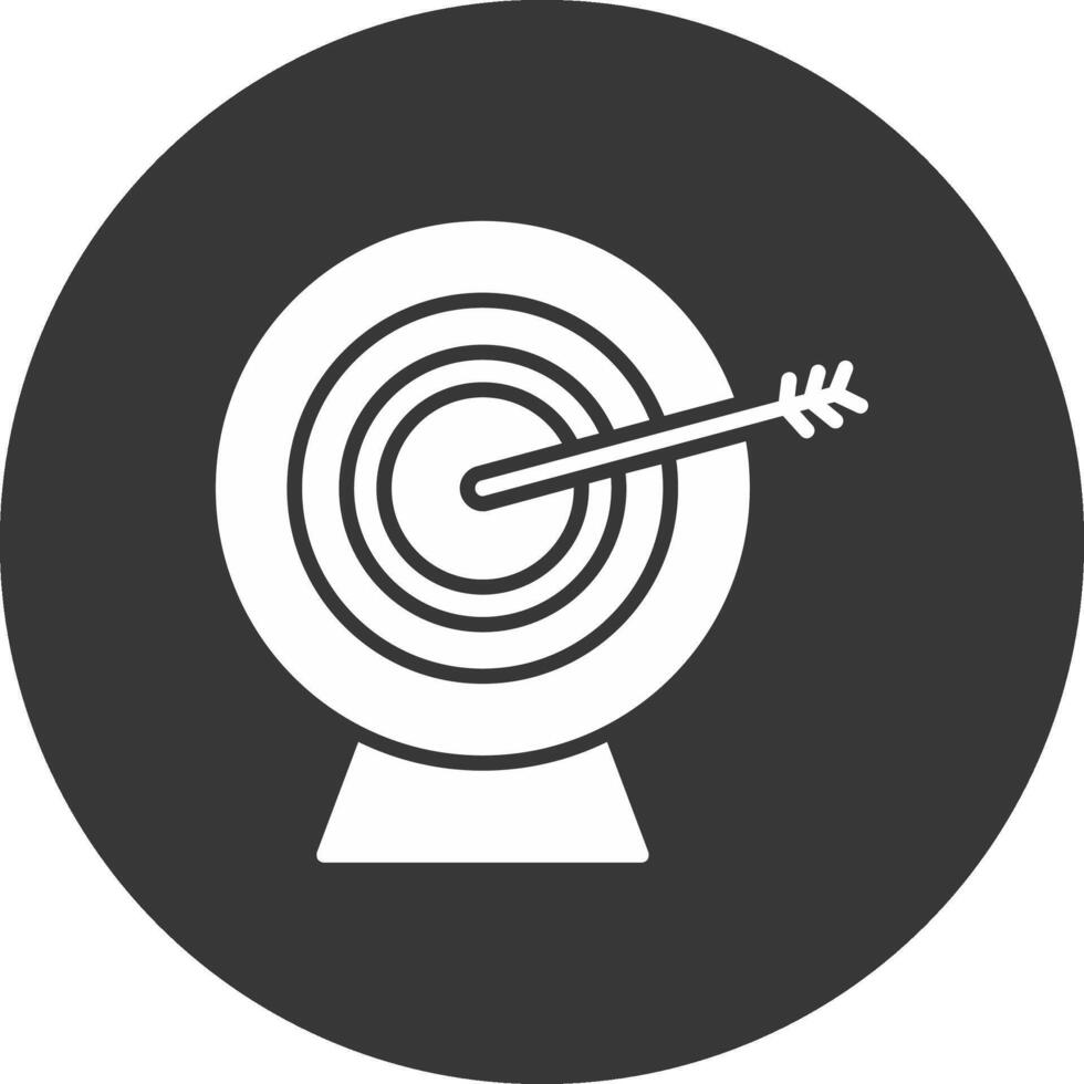 obiettivi glifo rovesciato icona vettore