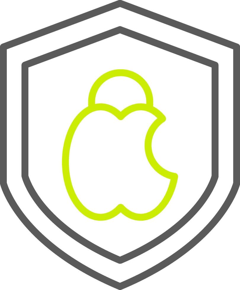 Mac sicurezza linea Due colore icona vettore