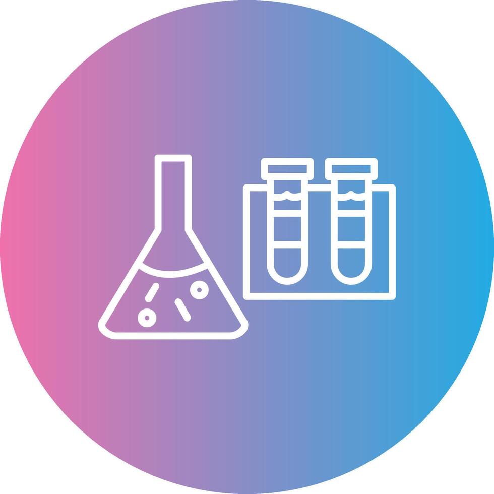 scienza coppa linea pendenza cerchio icona vettore