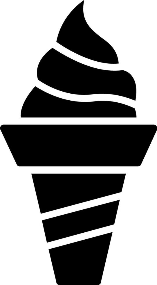 icona a due colori del glifo del gelato vettore
