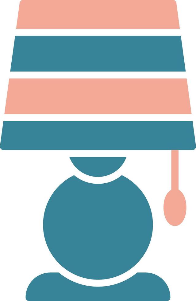 icona a due colori del glifo della lampada vettore