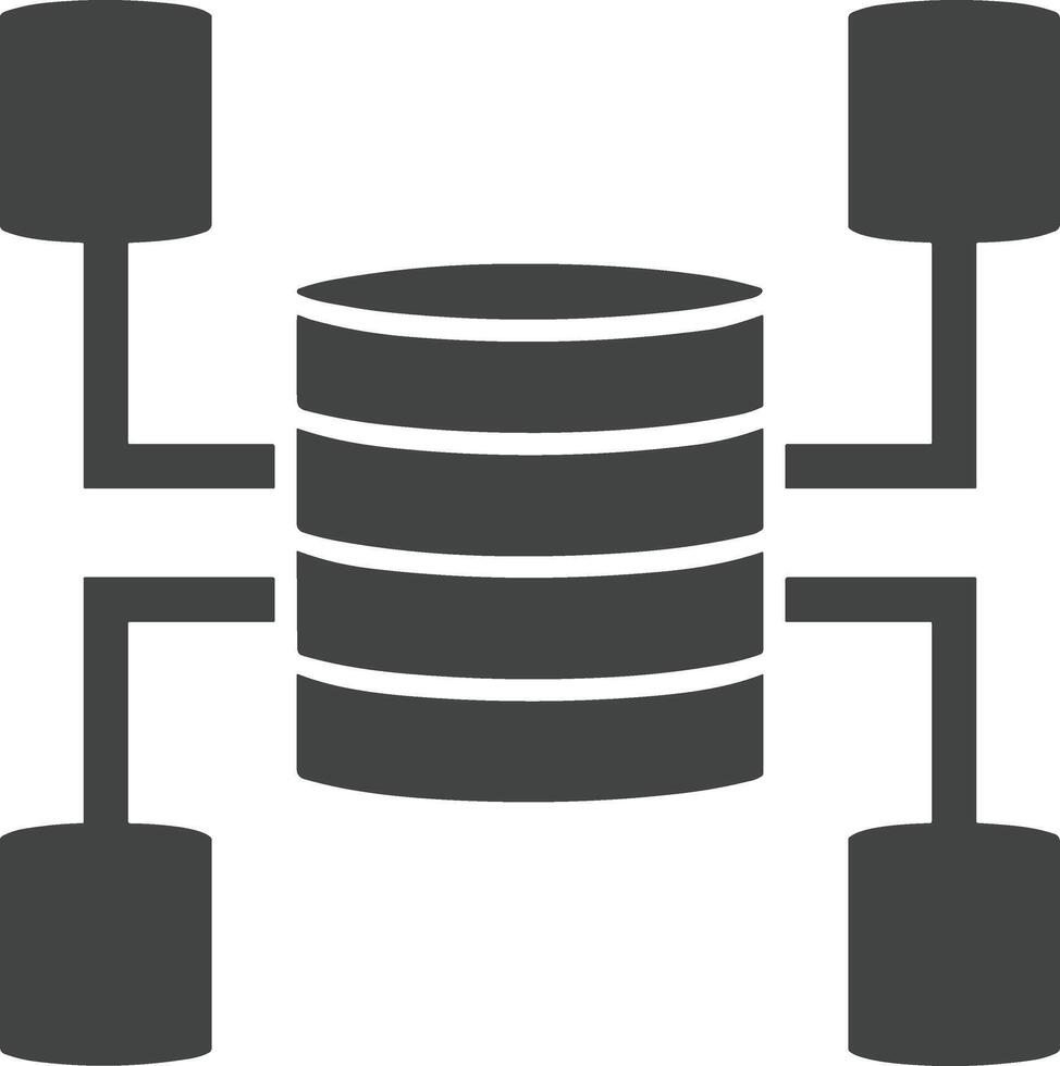 Conservazione dati icona simbolo Immagine per Banca dati illustrazione vettore
