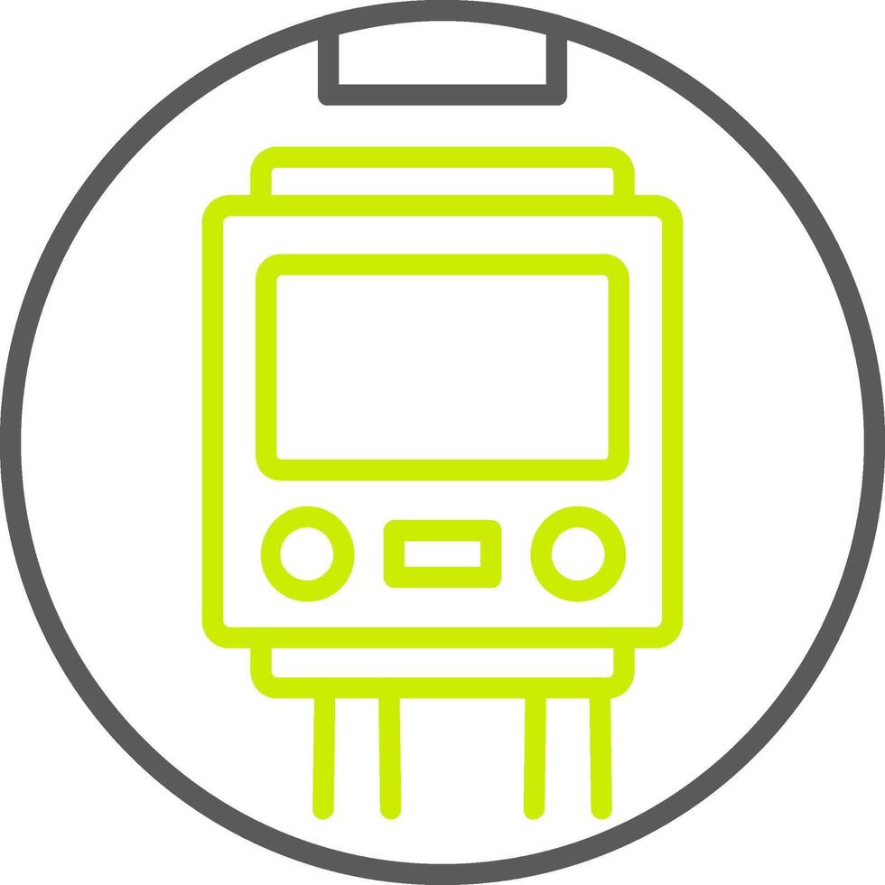 la metropolitana linea Due colore icona vettore