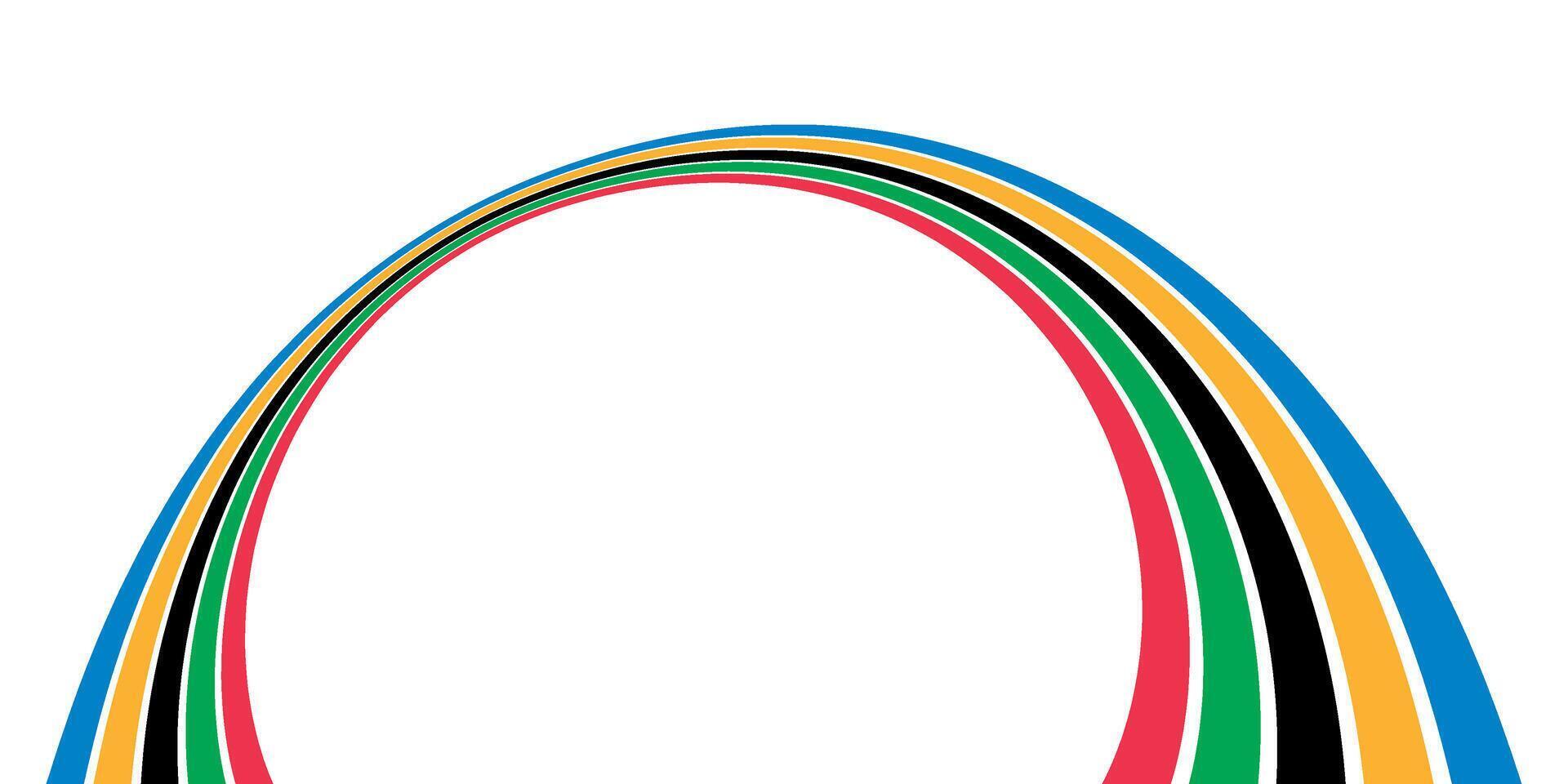 olimpico Giochi arcobaleno isolato su un' bianca sfondo. illustrazione. vettore