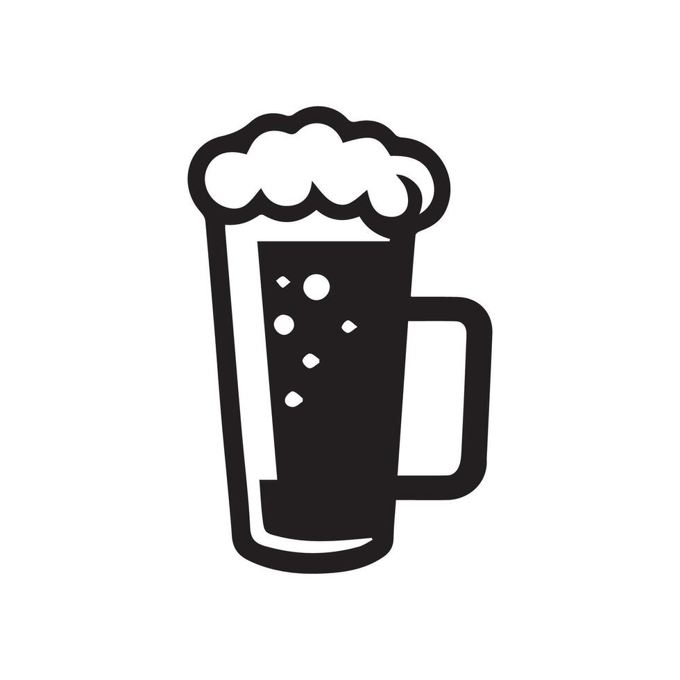 birra bicchiere logo modello, birra bicchiere logo elemento vettore