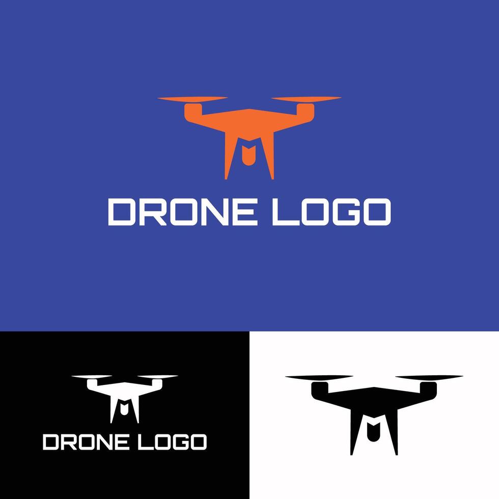 modello di progettazione logo drone vettore