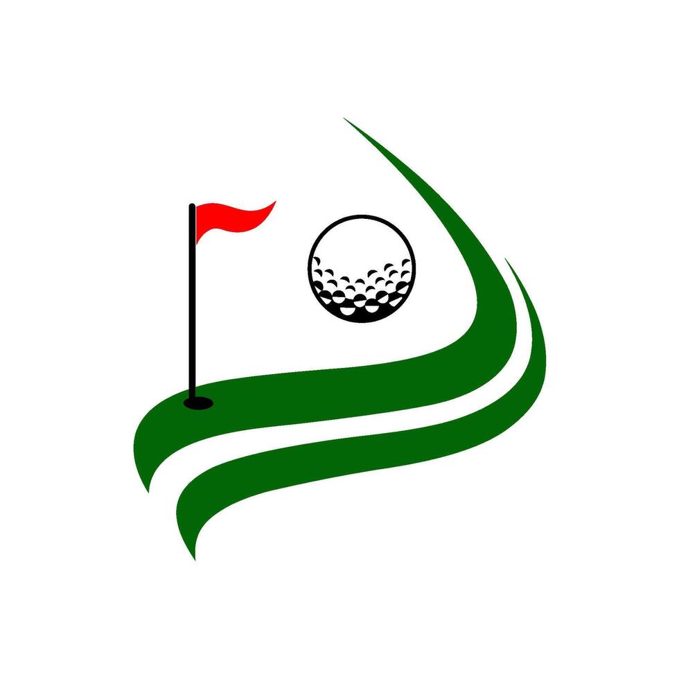 illustrazione del design del logo del golf vettore