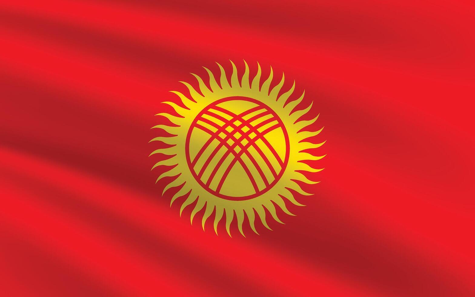 nazionale bandiera di Kirghizistan. Kyrgyzstan bandiera. agitando Kyrgyzstan bandiera. vettore