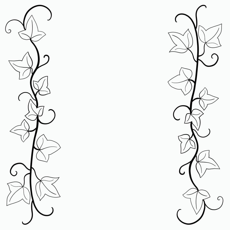 floreale edera disegno decorativo ornamento piatto design. vettore