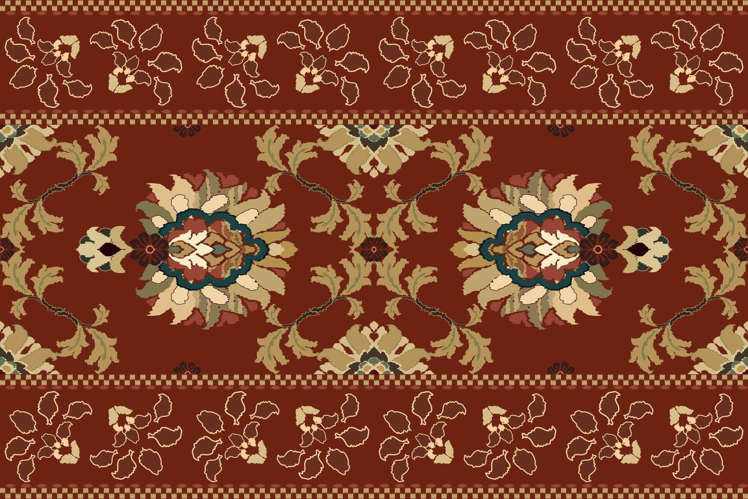 ikat tribale indiano senza soluzione di continuità modello. etnico azteco tessuto tappeto mandala ornamento nativo boho gallone tessile.geometrico africano americano orientale tradizionale illustrazioni. ricamo stile. vettore