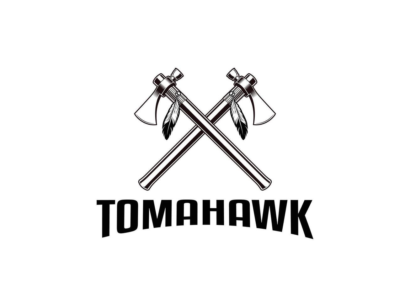 tomahawk ascia attraversato vettore