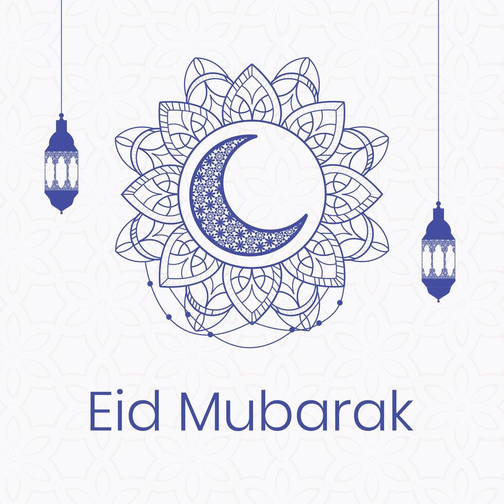 eid mubarak auguri bandiera design. vettore