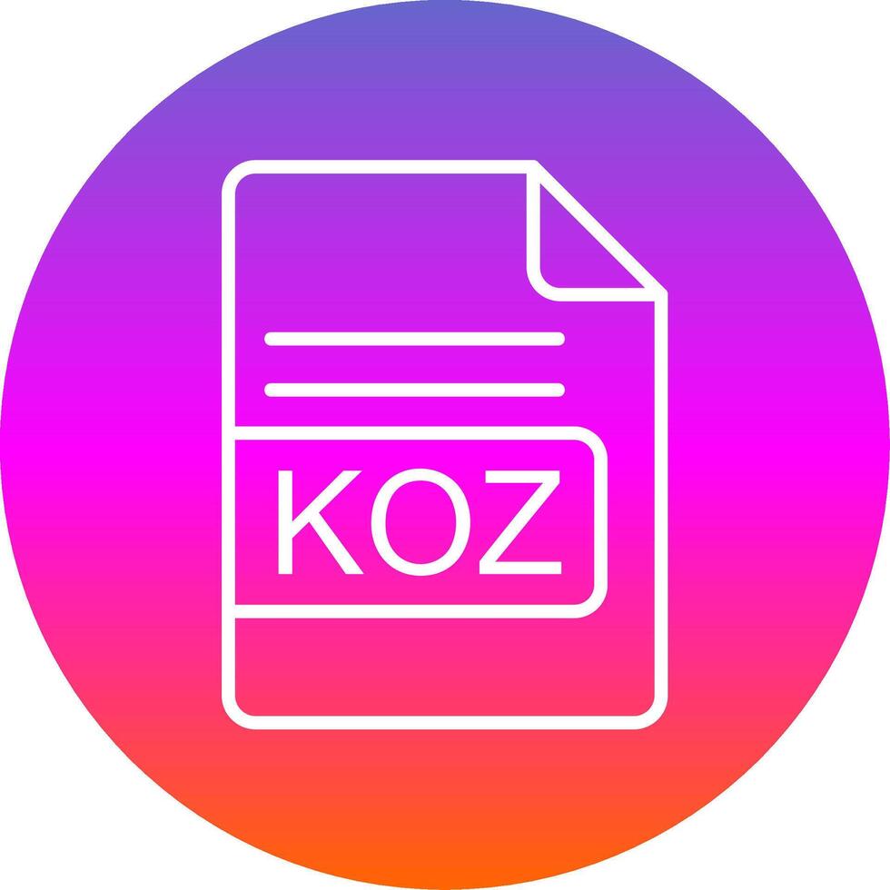 koz file formato linea pendenza cerchio icona vettore