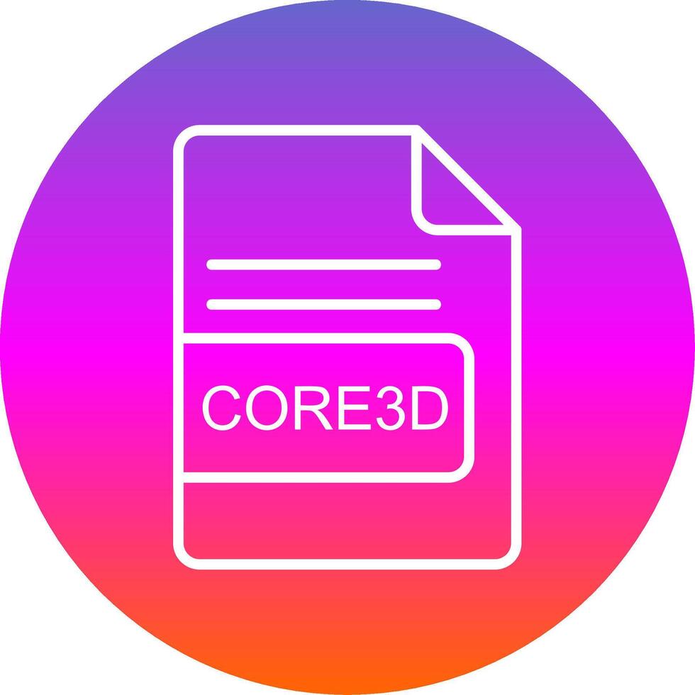 core3d file formato linea pendenza cerchio icona vettore