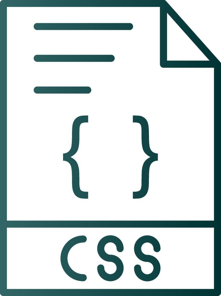 icona del gradiente della linea CSS vettore