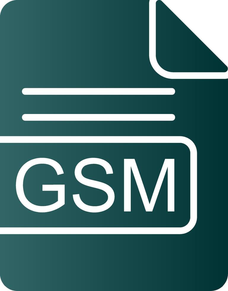 gsm file formato glifo pendenza icona vettore