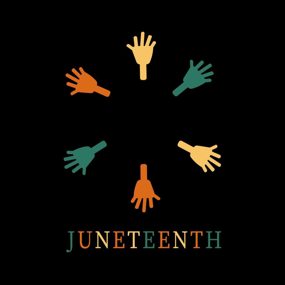 juneteenth la libertà giorno astratto logo ,icona illustrazioni giugno, libertà giorno, giugno vettore