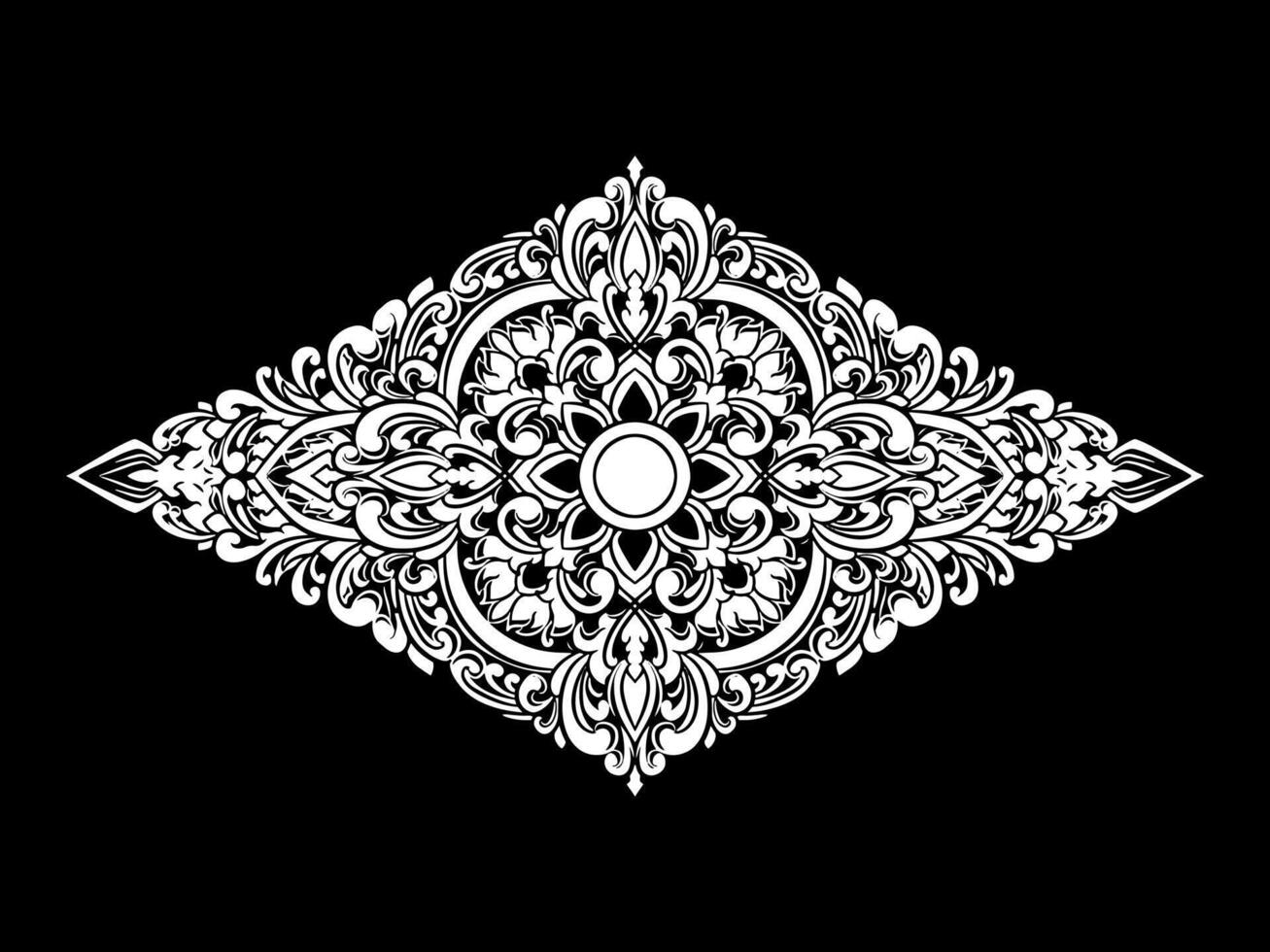 diamante lusso ornamento floreale illustrazione vettore