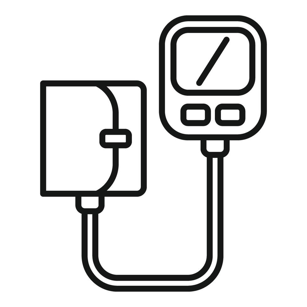 tonometro dispositivo icona schema . controllo misurazione vettore
