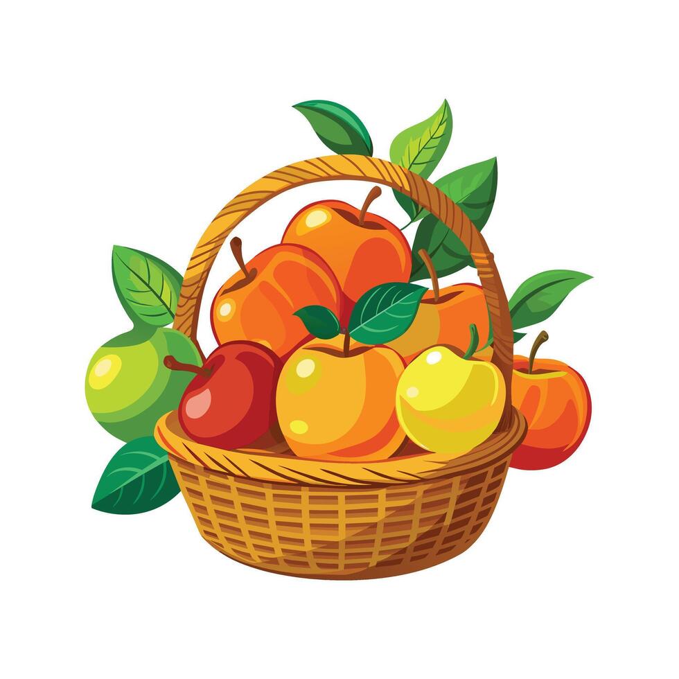 un' varietà di frutta illustrazione vettore