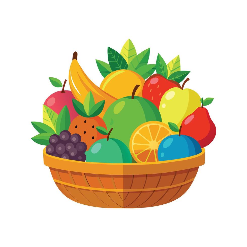 un' varietà di frutta illustrazione vettore