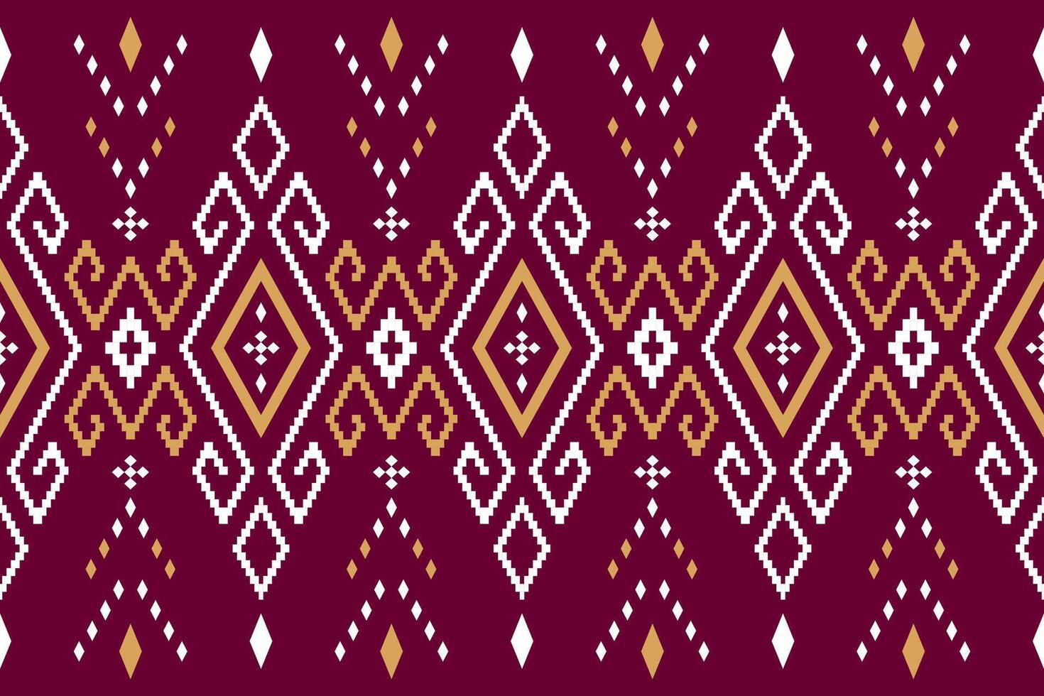 rosa attraversare punto colorato geometrico tradizionale etnico modello ikat senza soluzione di continuità modello confine astratto design per tessuto Stampa stoffa vestito tappeto le tende e sarong azteco africano indiano indonesiano vettore