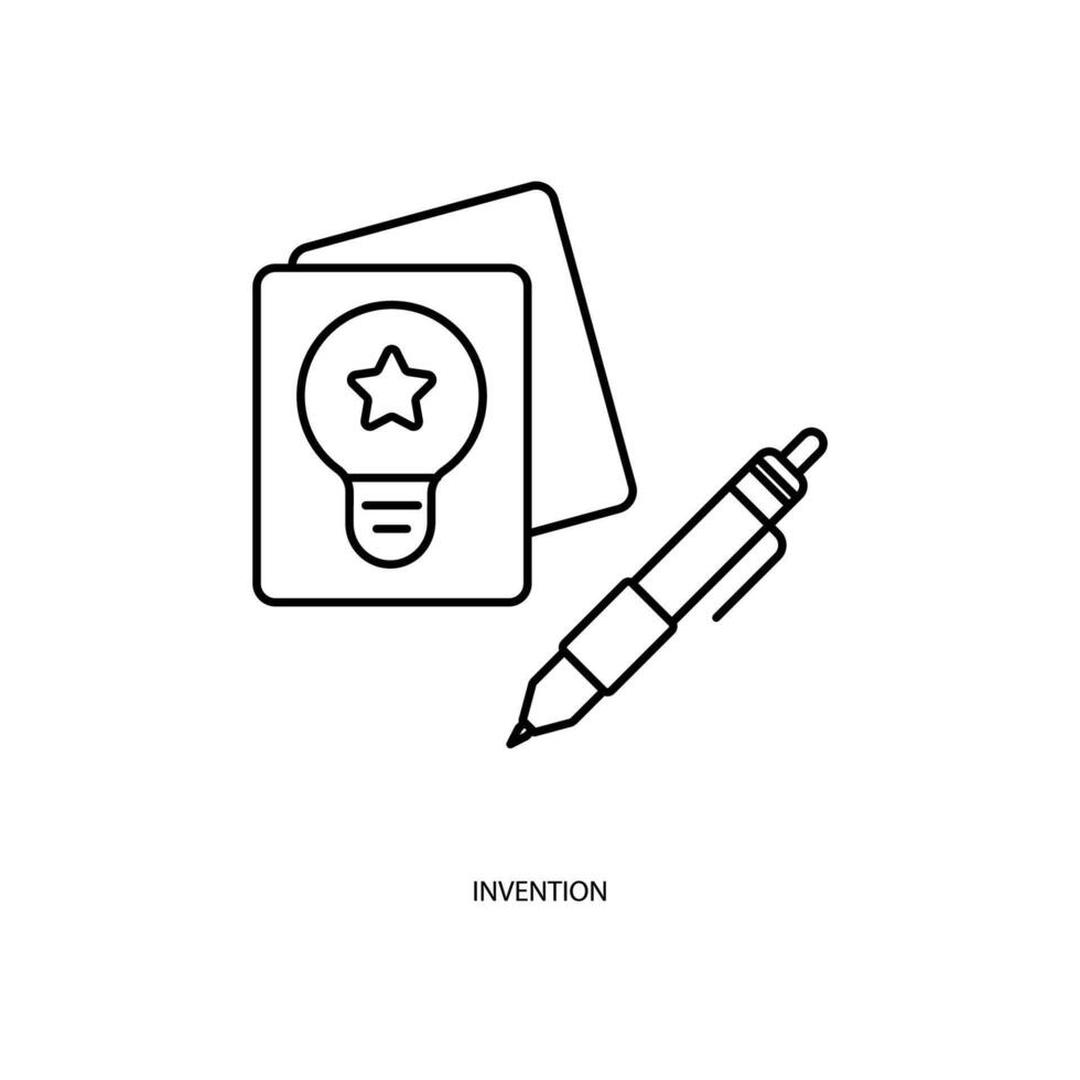 invenzione concetto linea icona. semplice elemento illustrazione. invenzione concetto schema simbolo design. vettore
