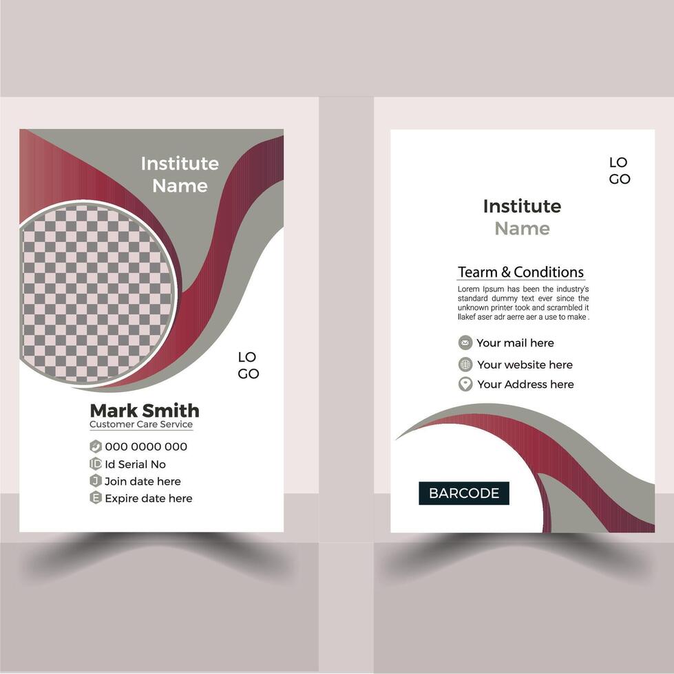 professionale e inteligente id carta design vettore