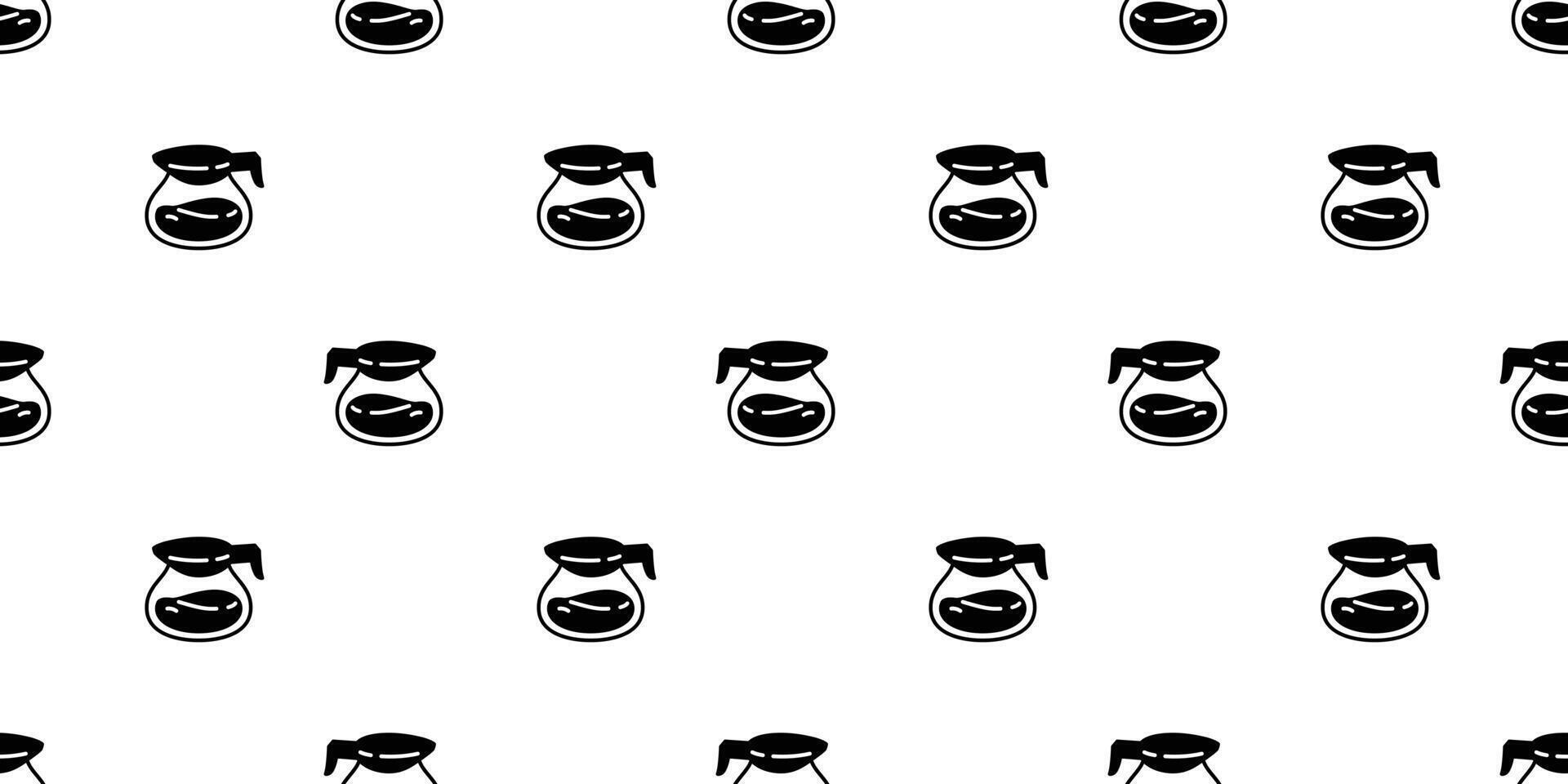 caffè tè pentola senza soluzione di continuità modello latte bicchiere tazza cartone animato ripetere sfondo sciarpa isolato piastrella sfondo illustrazione scarabocchio design vettore