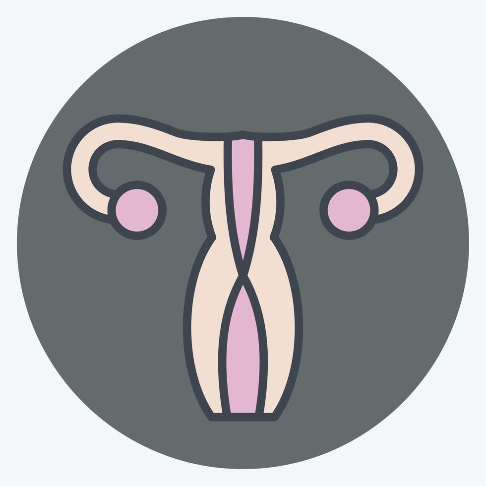 icona ginecologia. relazionato per medico specialità simbolo. piatto stile. semplice design illustrazione vettore