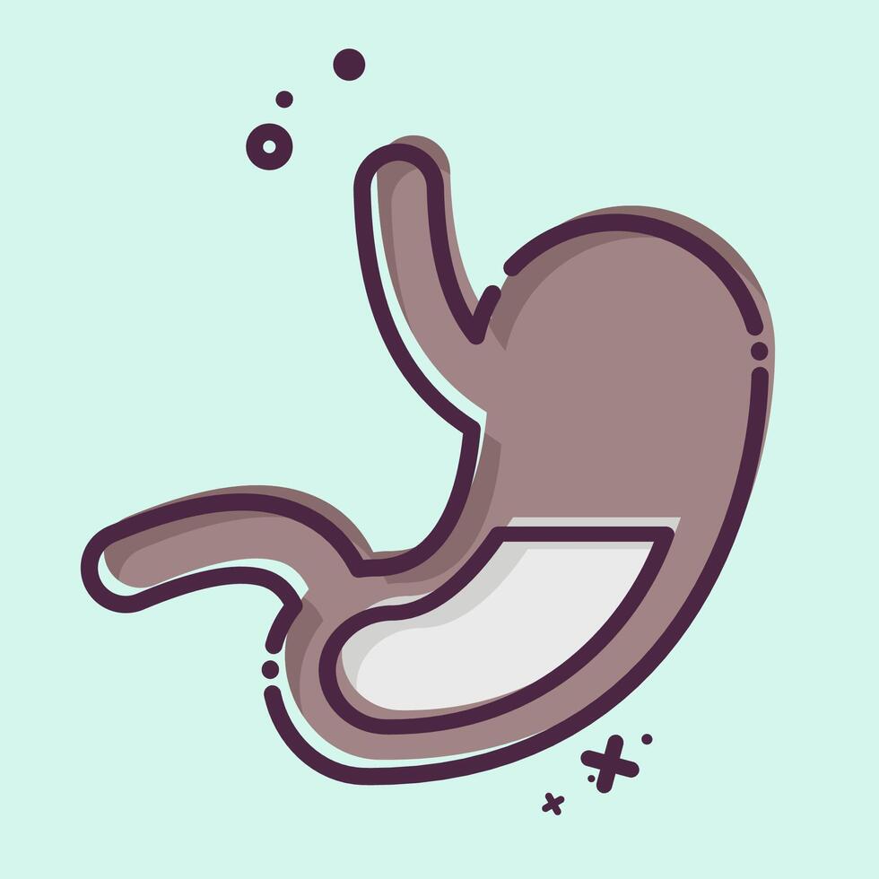 icona gastroenterologia. relazionato per medico specialità simbolo. mbe stile. semplice design illustrazione vettore
