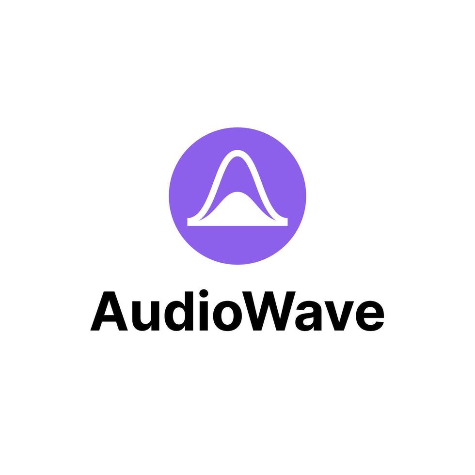 Audio musica suono onda logo vettore