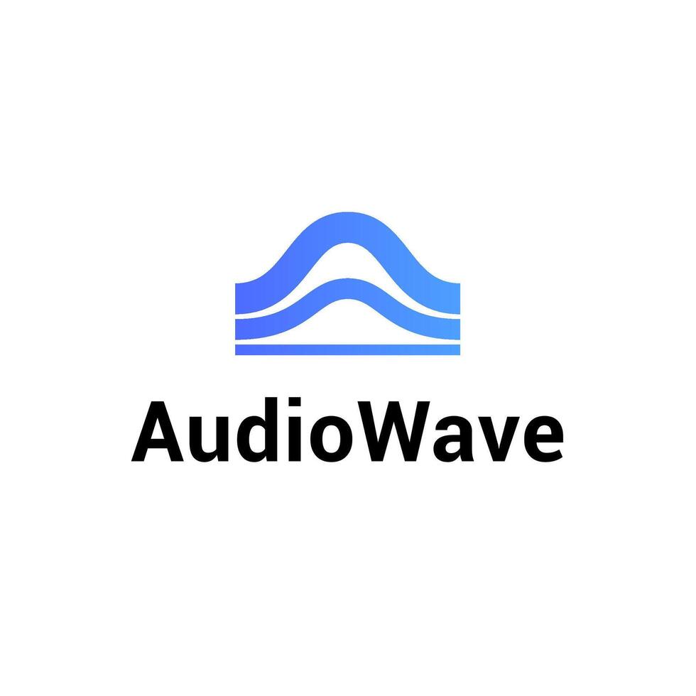 Audio musica suono onda logo vettore