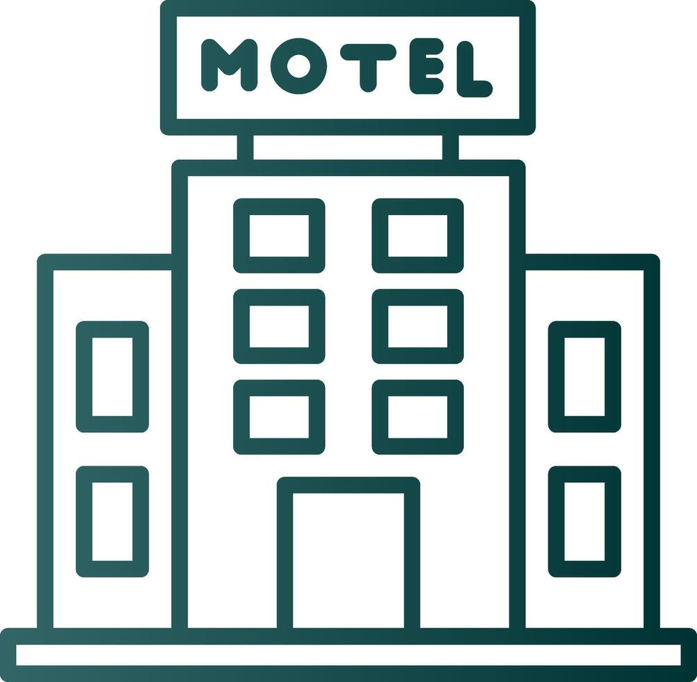 motel linea pendenza icona vettore