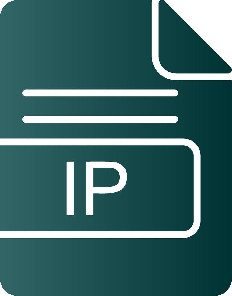 ip file formato glifo pendenza icona vettore