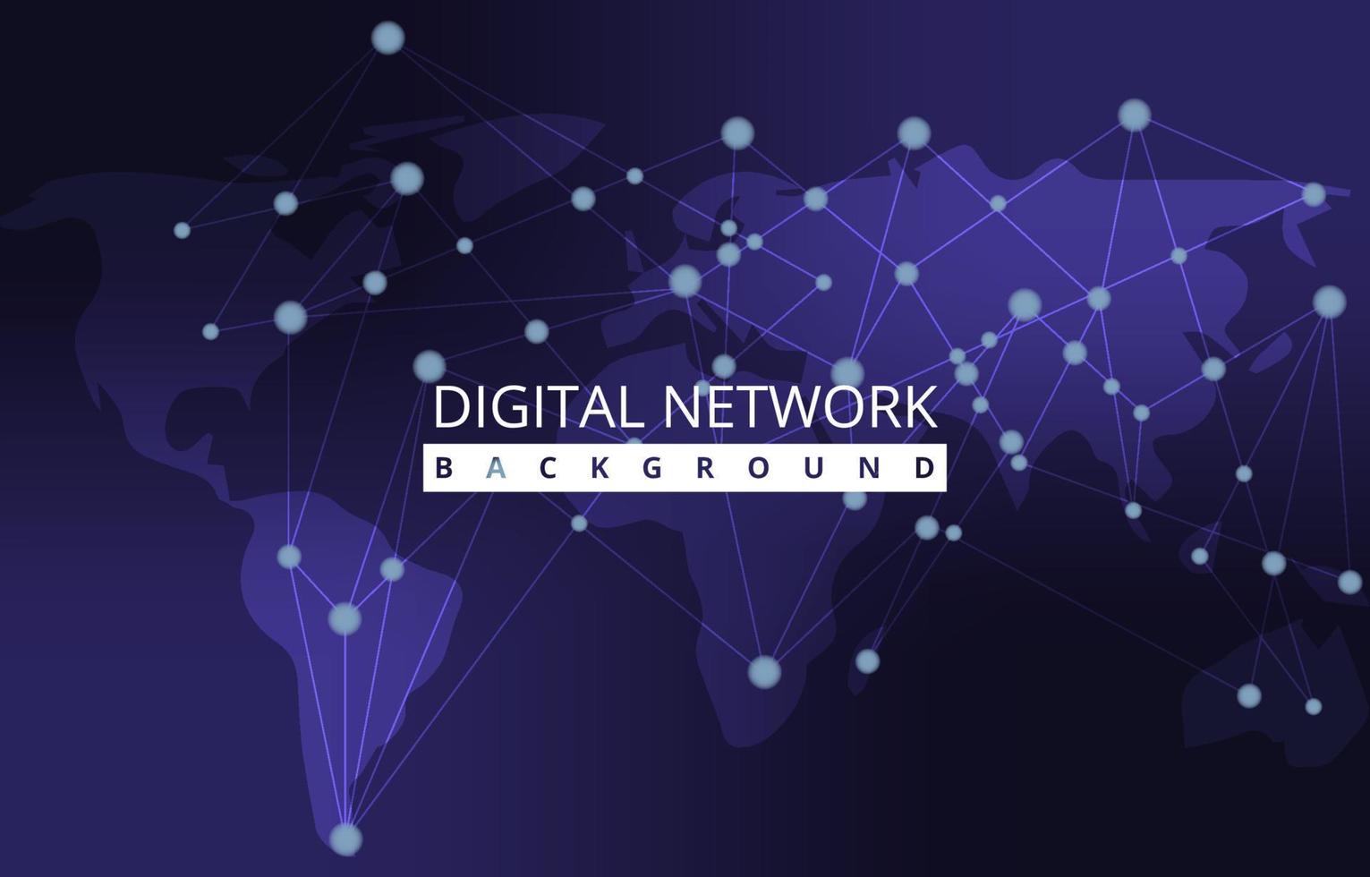 mappa globale connessione di rete digitale sfondo della tecnologia internet vettore