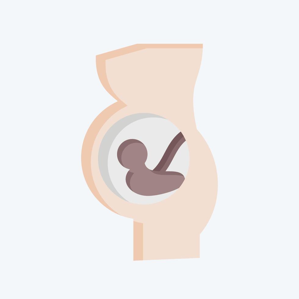 icona gravidanza. relazionato per medico specialità simbolo. piatto stile. semplice design illustrazione vettore