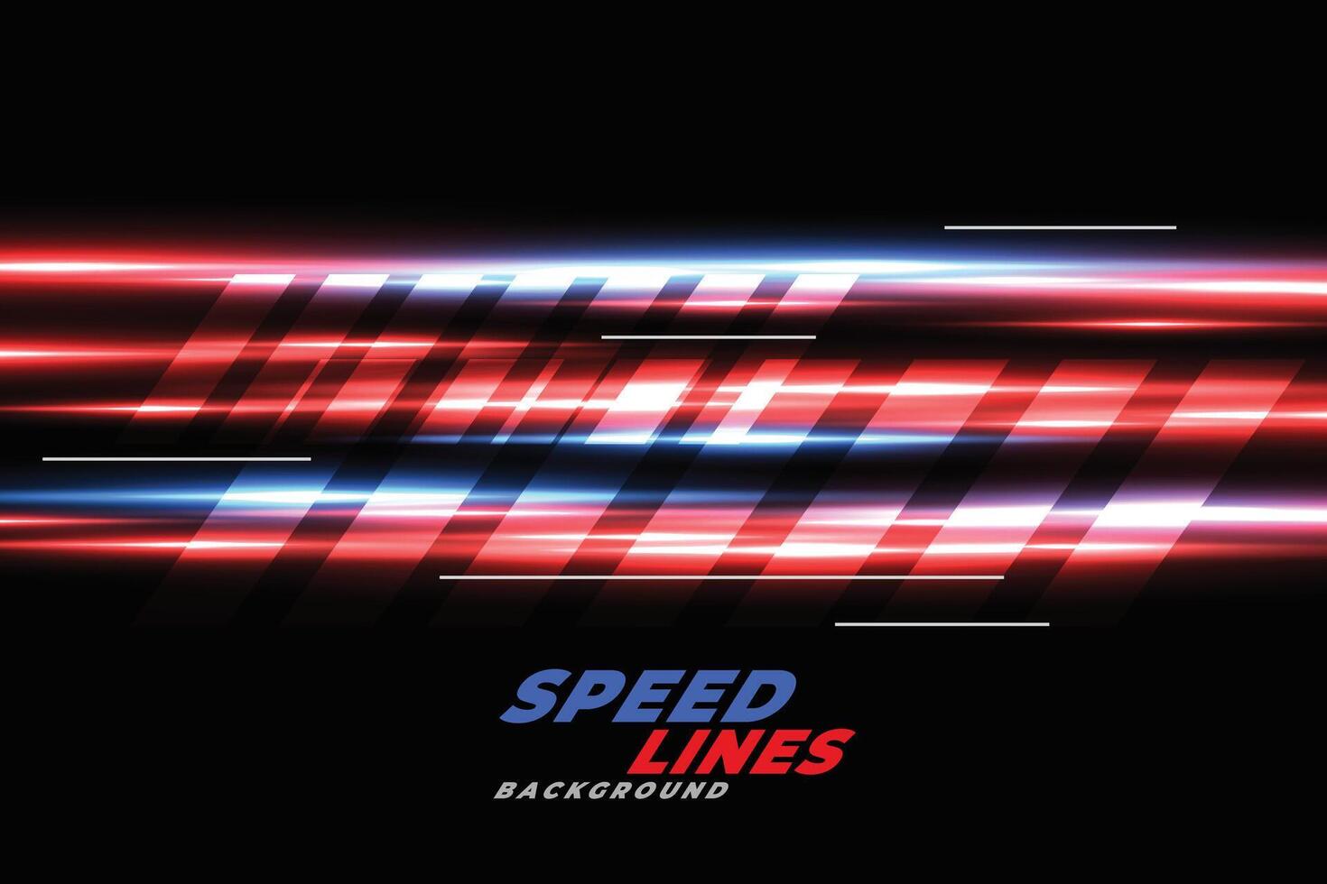 velocità da corsa sfondo con rosso e blu raggiante Linee vettore