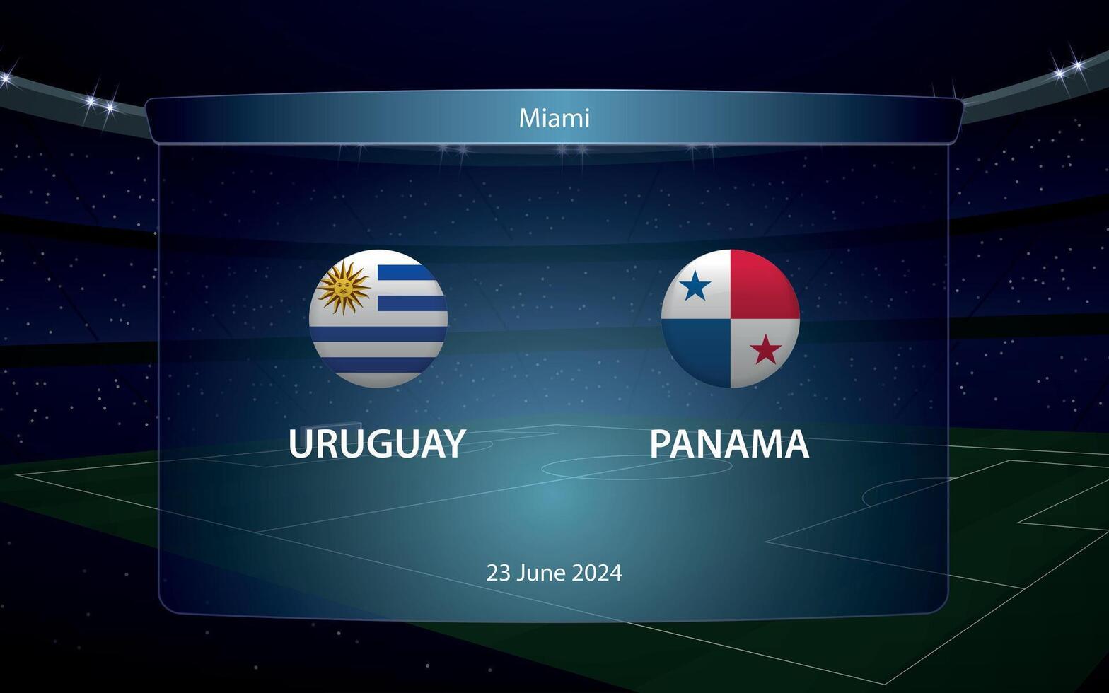 Uruguay vs Panama. America calcio torneo 2024 vettore