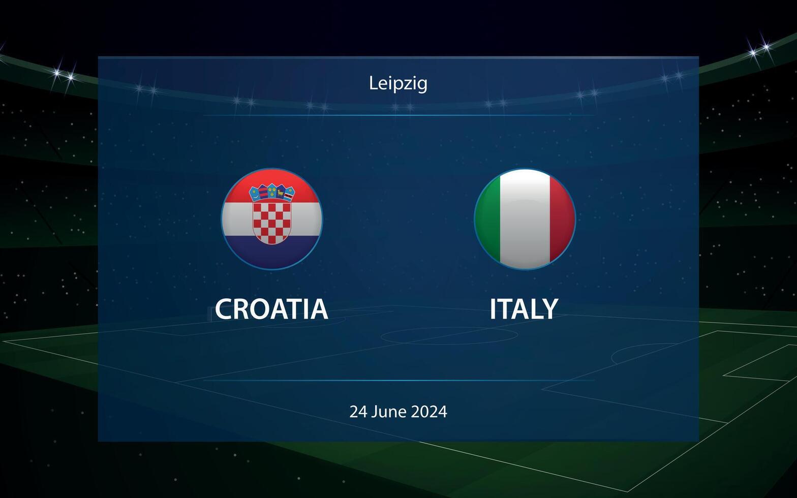 Croazia vs Italia. Europa calcio torneo 2024 vettore