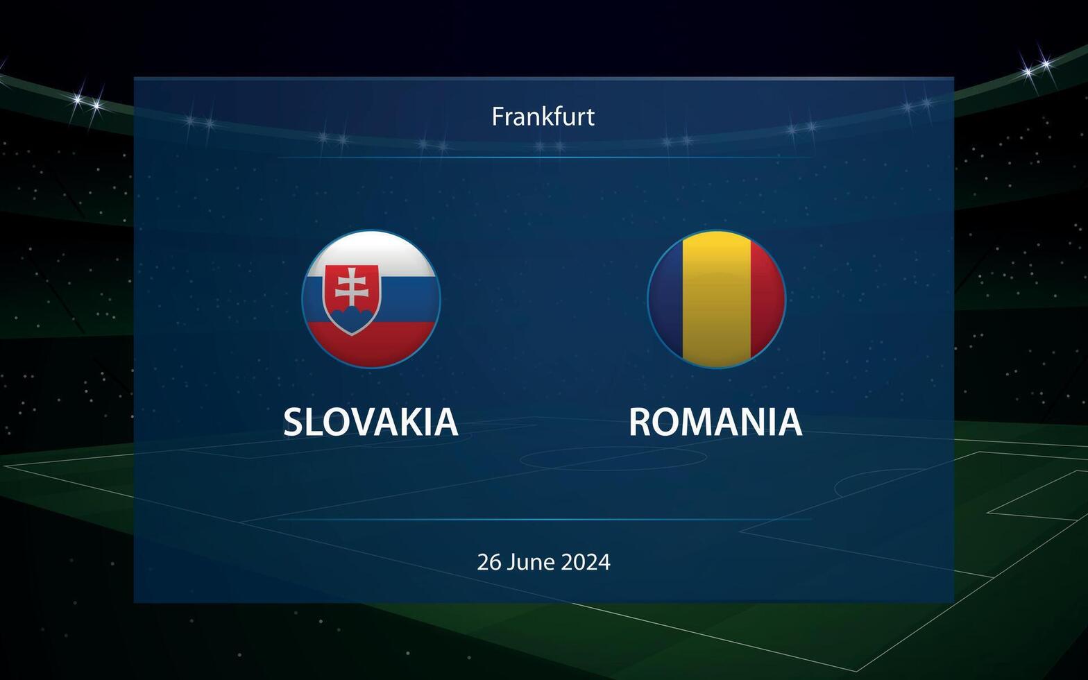 slovacchia vs Romania. Europa calcio torneo 2024 vettore