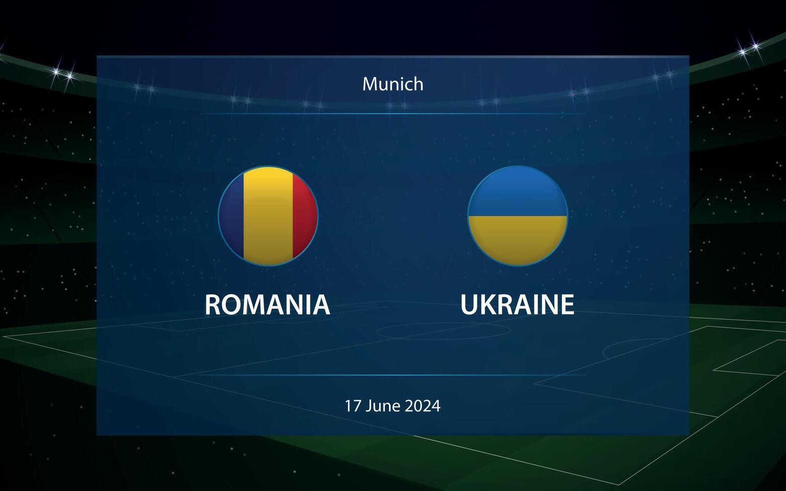 Romania vs Ucraina. Europa calcio torneo 2024 vettore