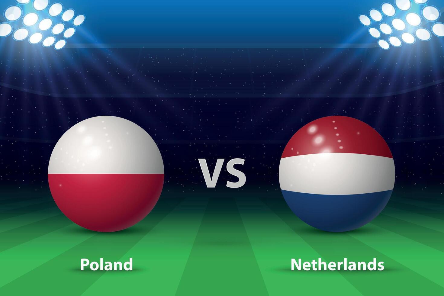 Polonia vs Olanda. Europa calcio torneo 2024 vettore