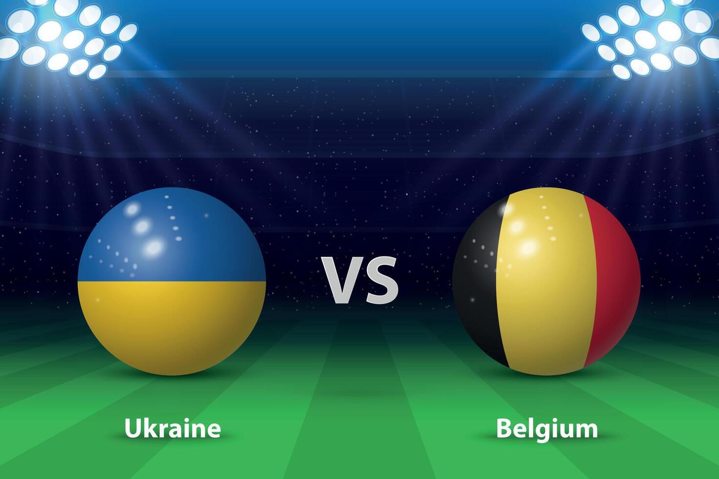 Ucraina vs Belgio. Europa calcio torneo 2024 vettore