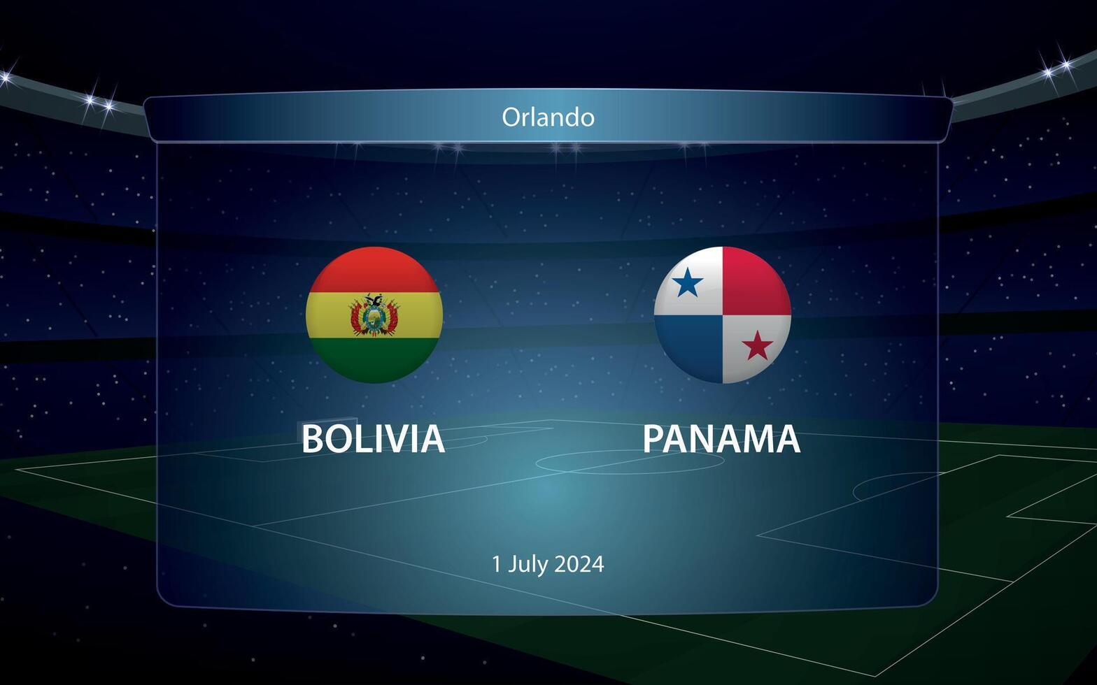 Bolivia vs Panama. America calcio torneo 2024 vettore