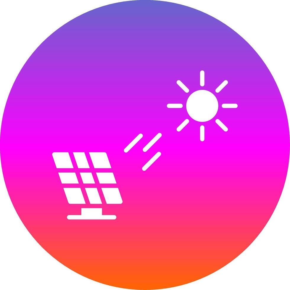solare energia glifo pendenza cerchio icona design vettore