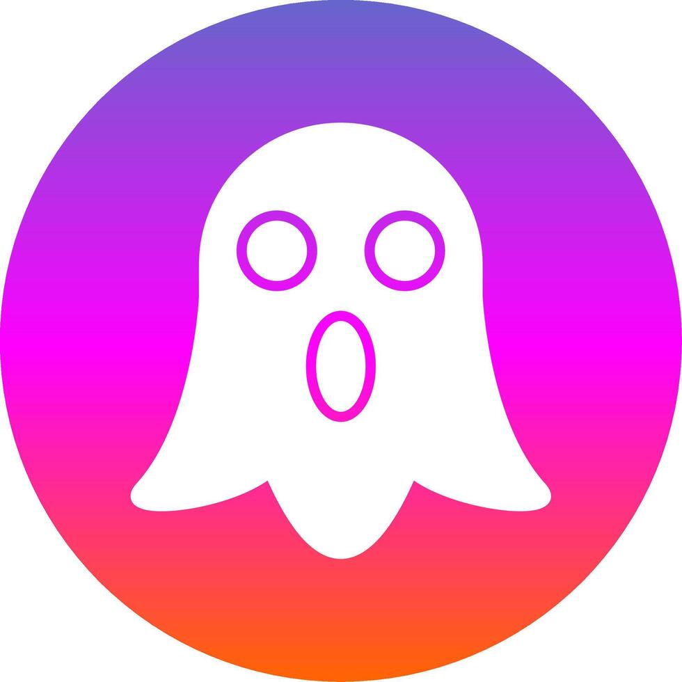 fantasma glifo pendenza cerchio icona design vettore