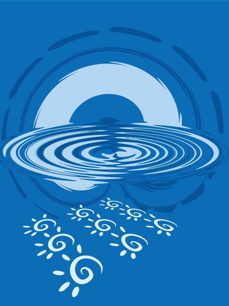 astratto blu sfondo con astratto spirale cerchio vettore