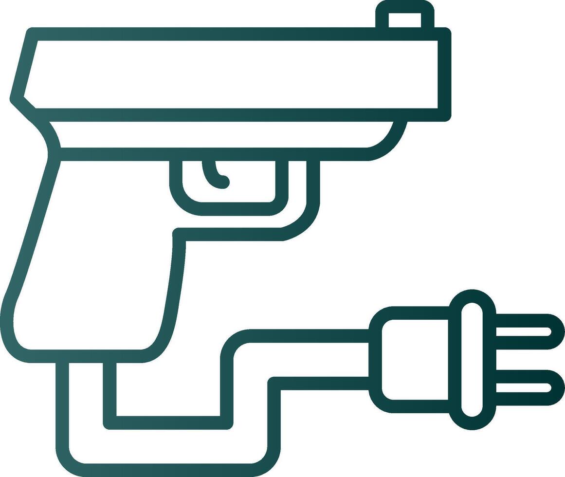 pistola linea pendenza icona vettore